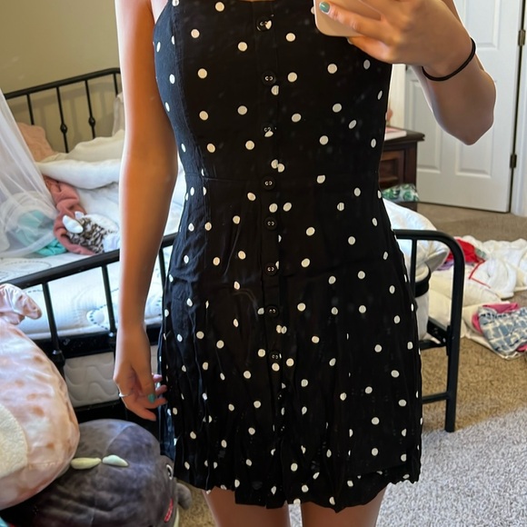 FOREVER 21 polka dot black dress size S - Picture 2 of 3